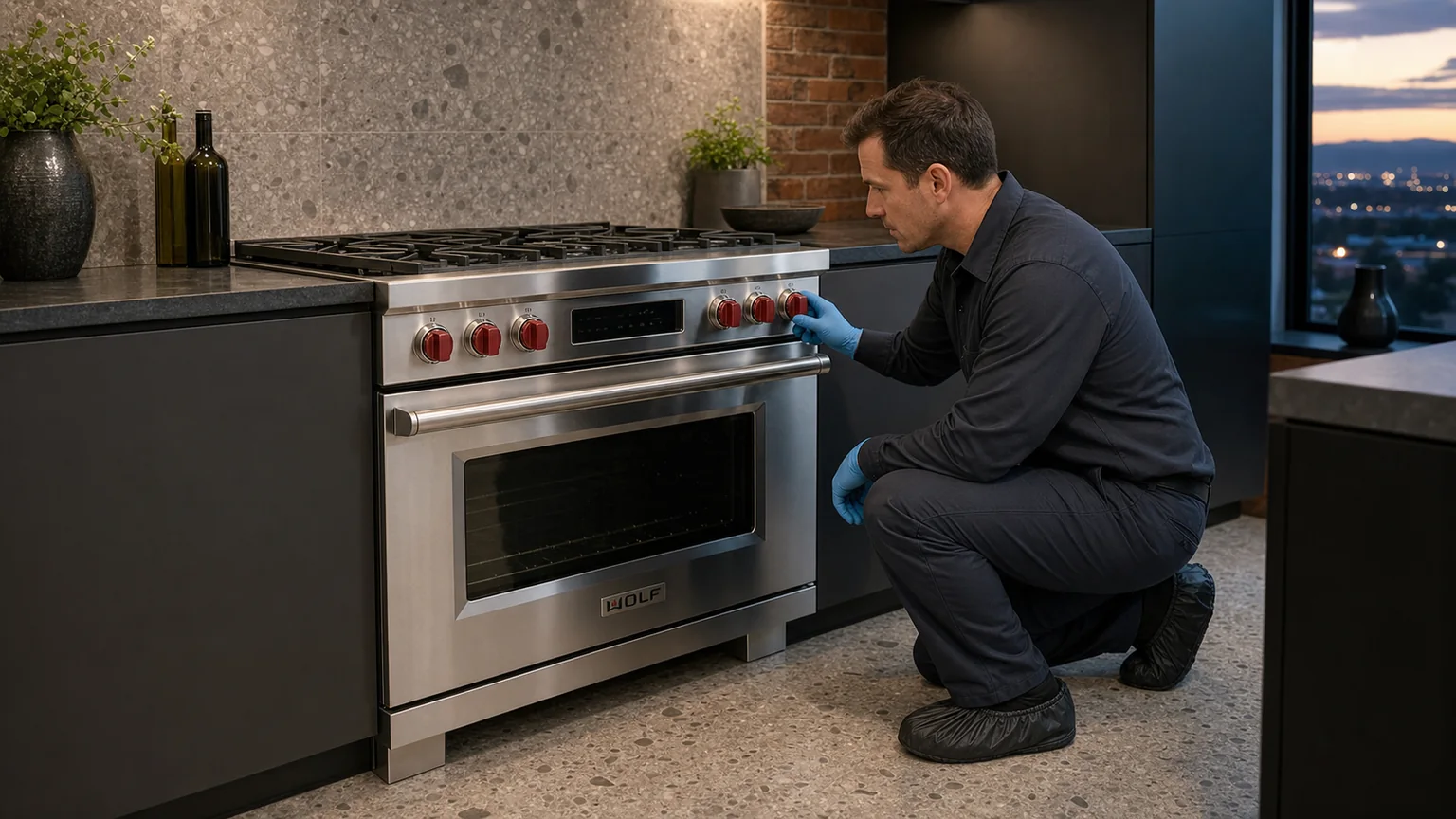 Professional dual-fuel range service